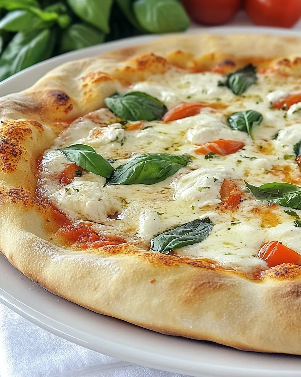 Delicious Homemade Pizza Margherita photo