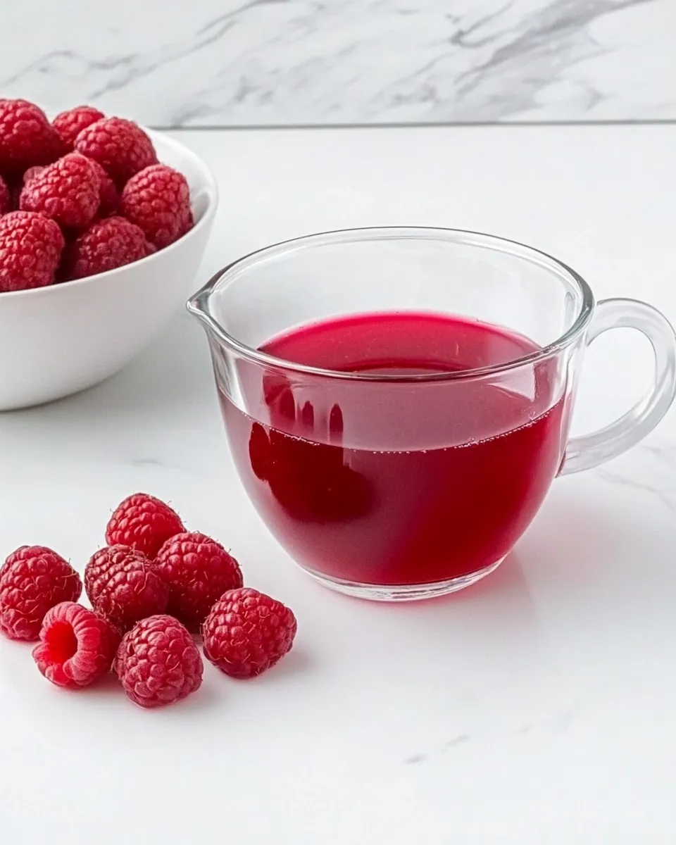 Classic Homemade Raspberry Syrup shot