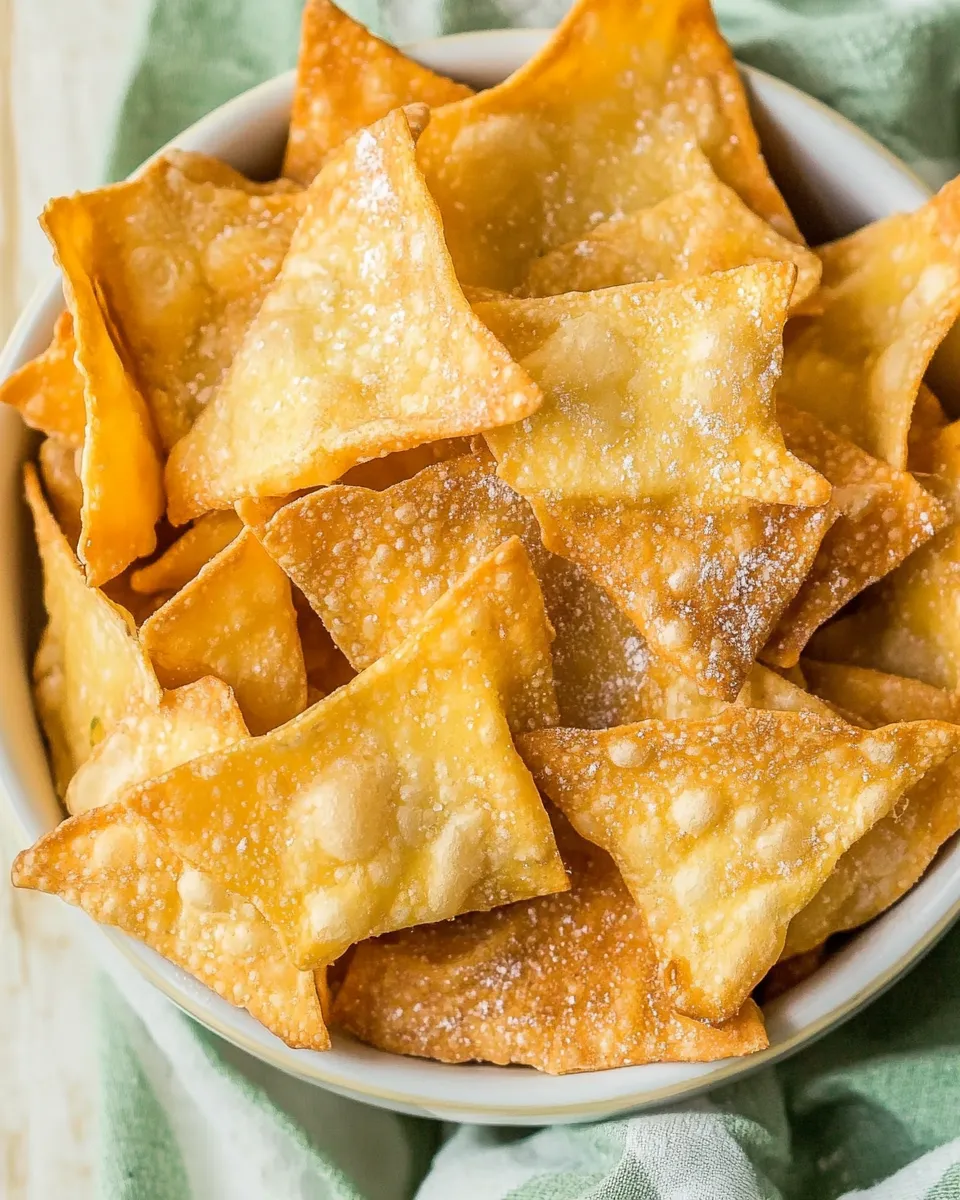 Easy Homemade Wonton Chips photo