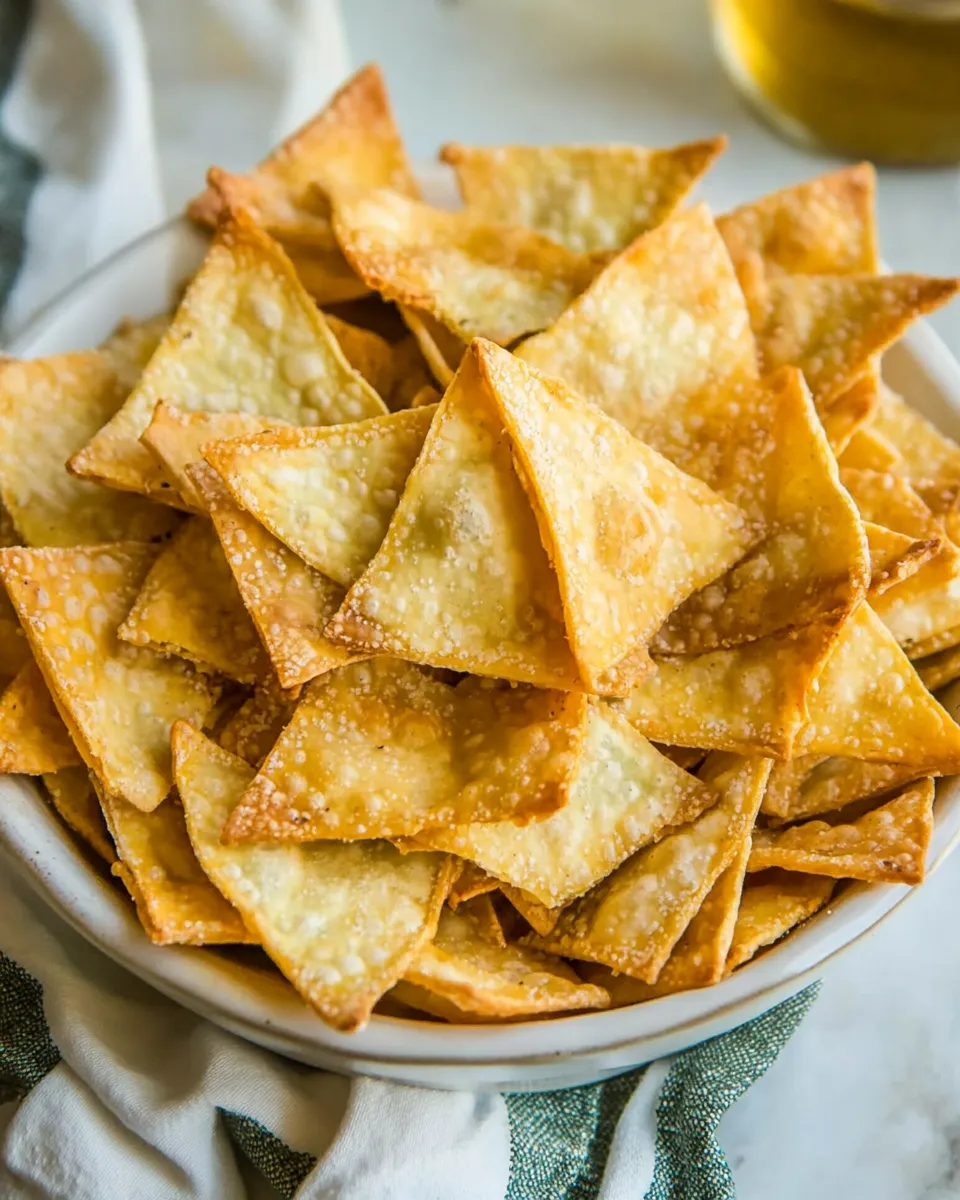 Delicious Homemade Wonton Chips image