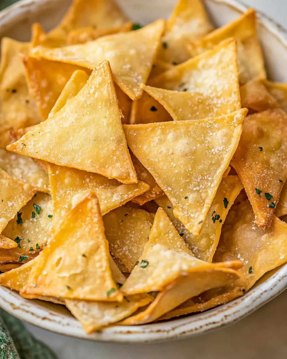 Quick Homemade Wonton Chips picture
