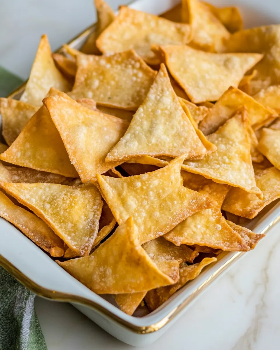 Best Homemade Wonton Chips shot