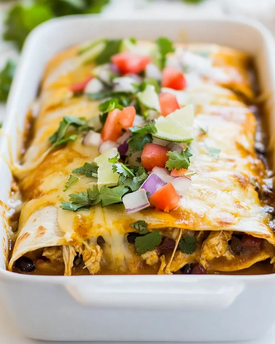 Homemade Honey Lime Chicken Enchiladas photo