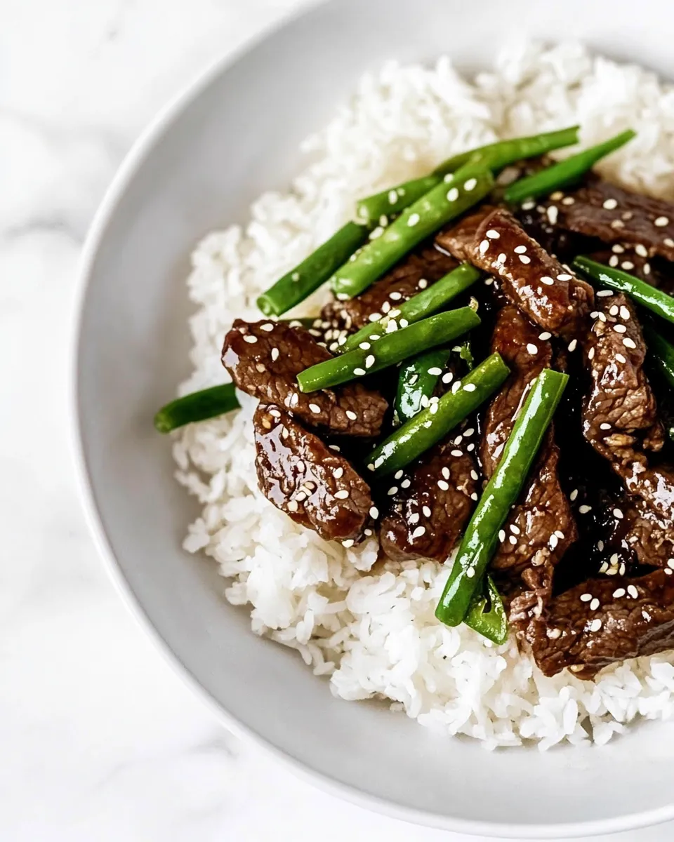 Quick Honey Sesame Beef shot