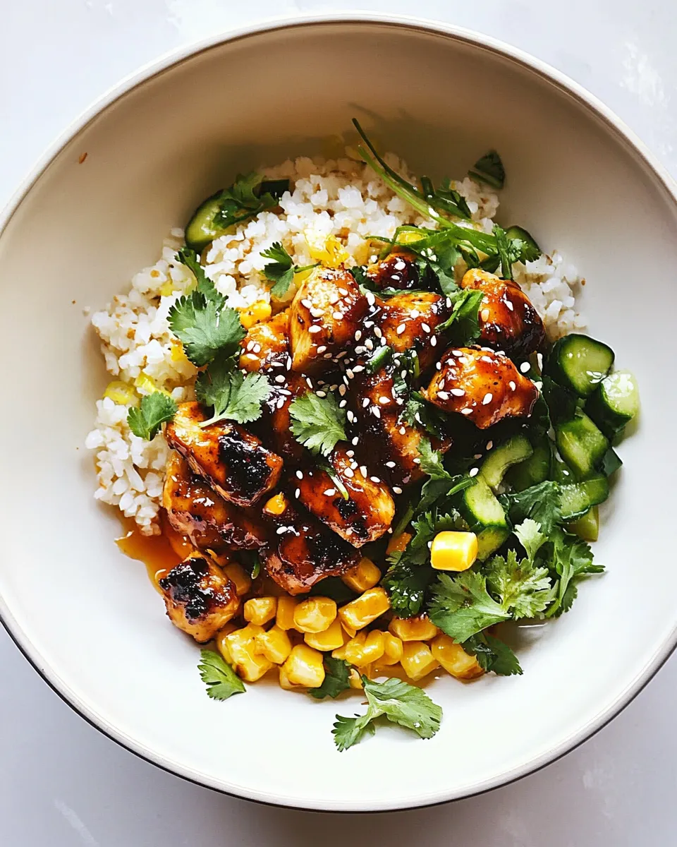 Quick Honey Sriracha Chicken Bowls picture