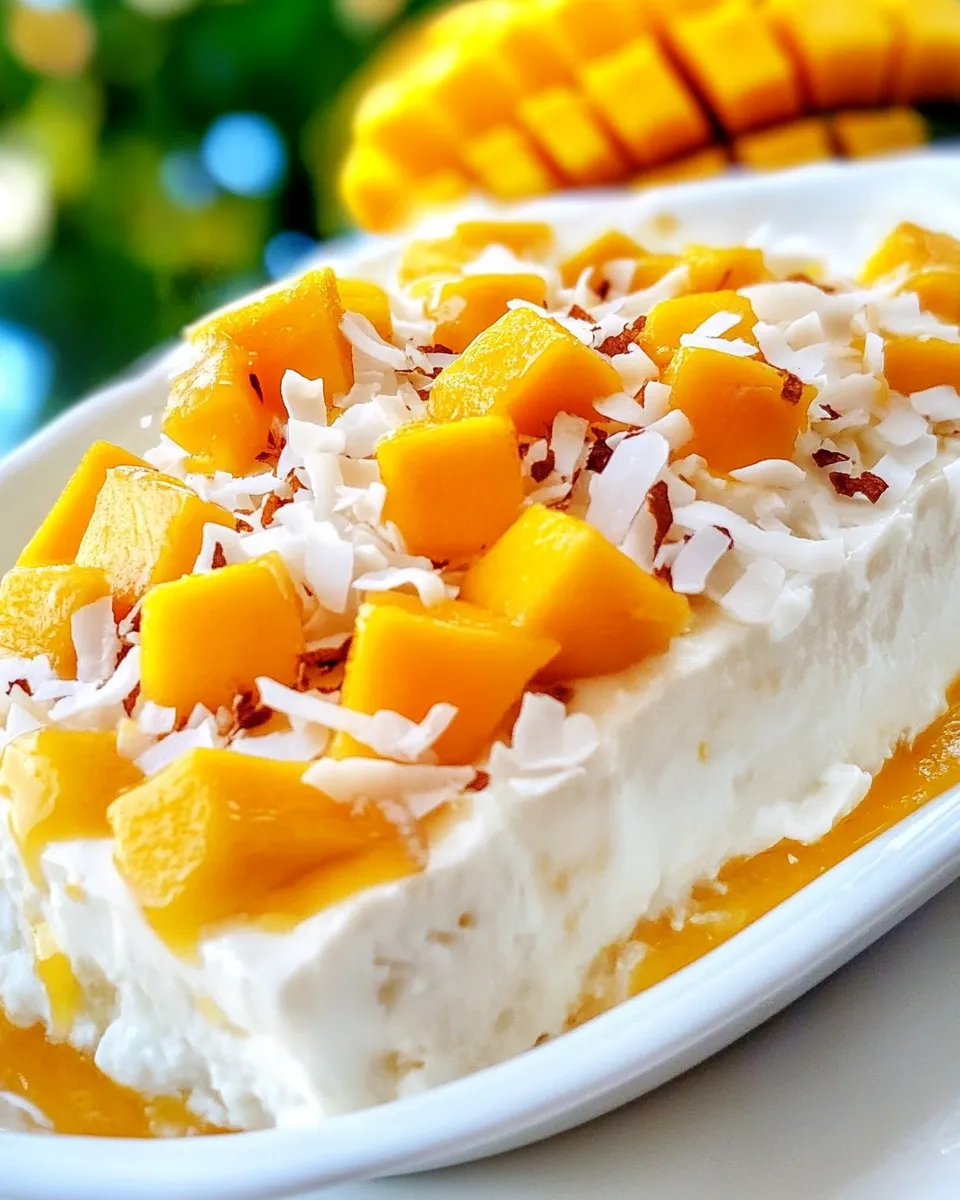 Classic Ice Box Cake with Coconut and Mangos image