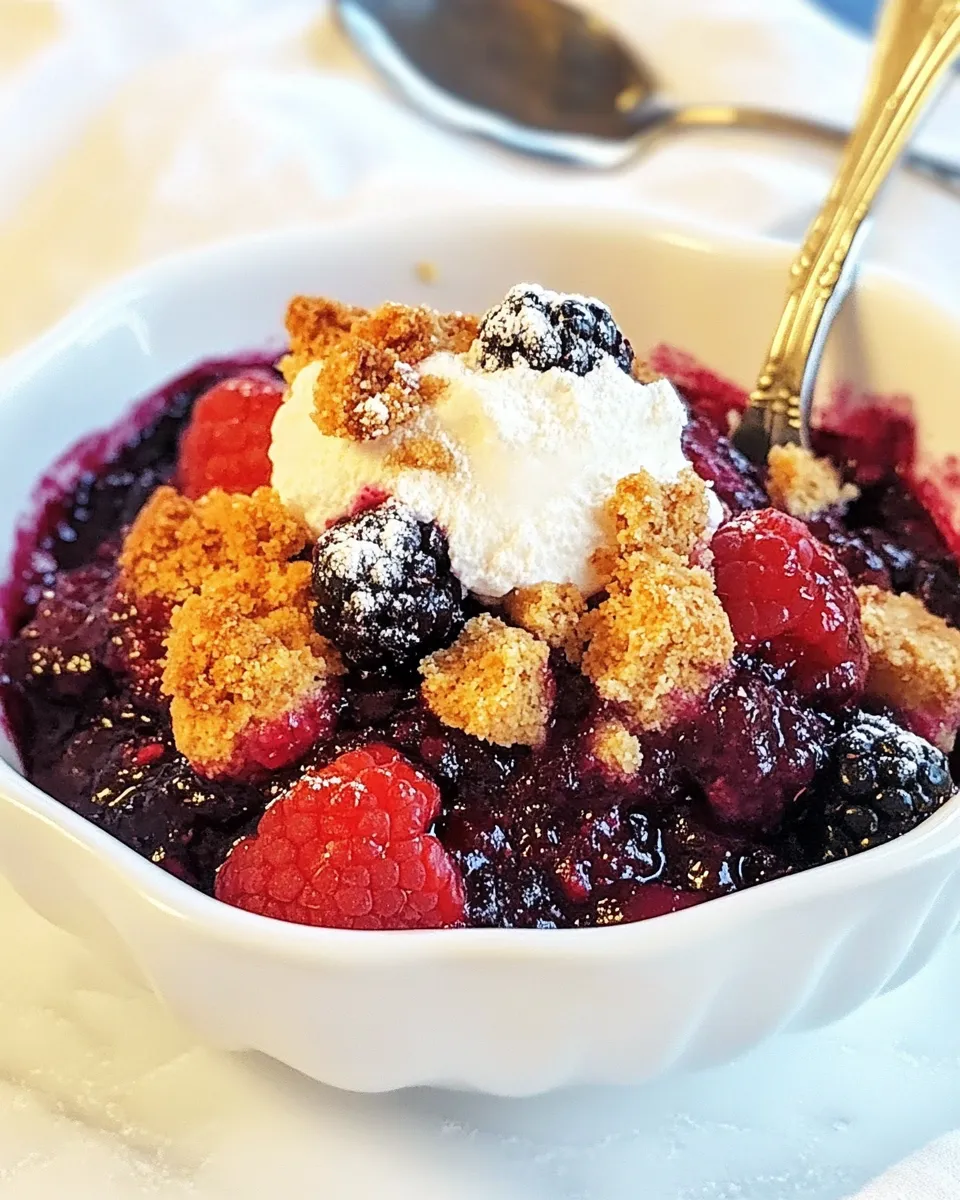 Homemade Instant Pot Berry Cobbler photo