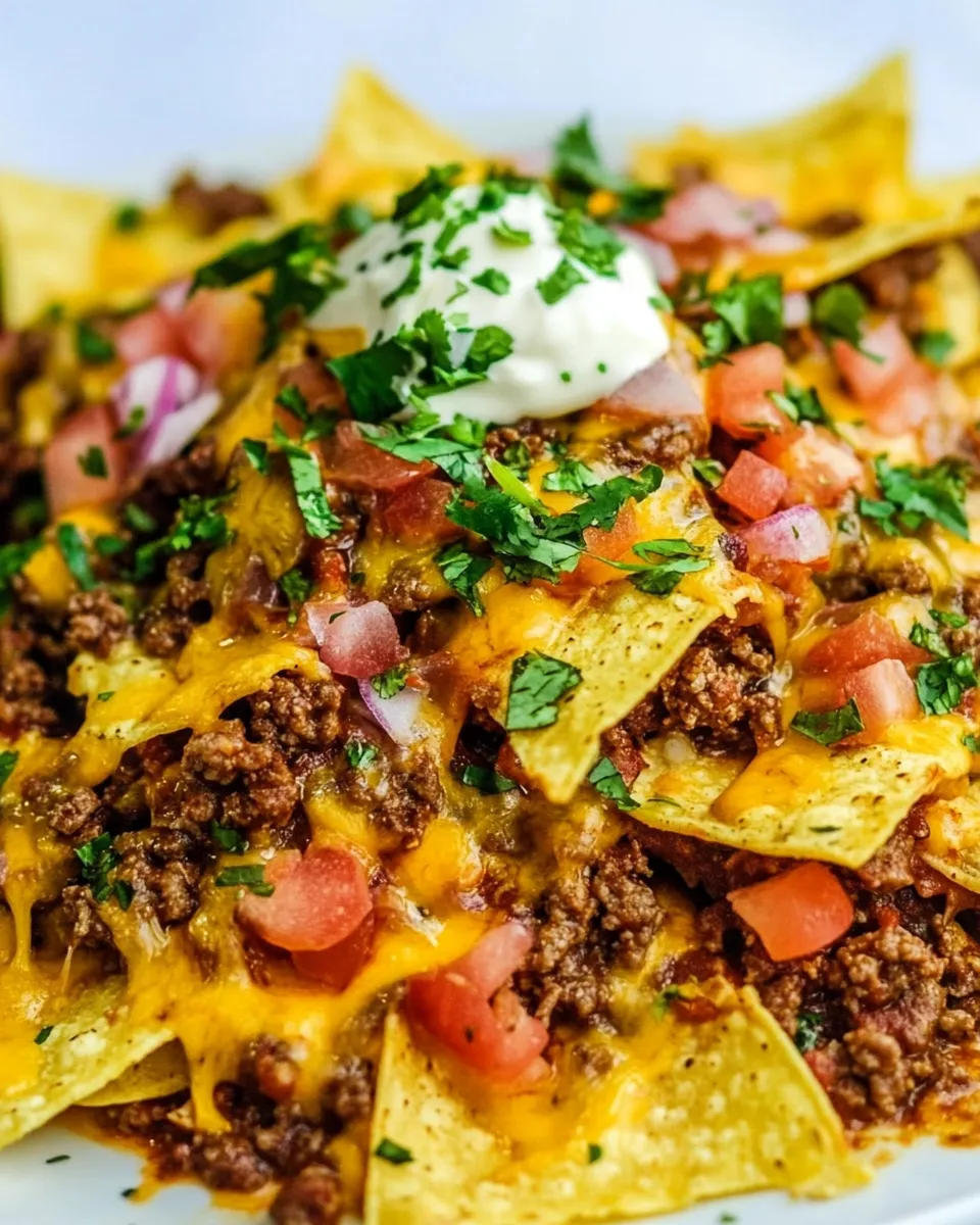 Homemade Instant Pot Cheesy Beef Nachos photo