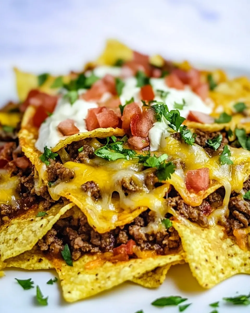 Delicious Instant Pot Cheesy Beef Nachos shot