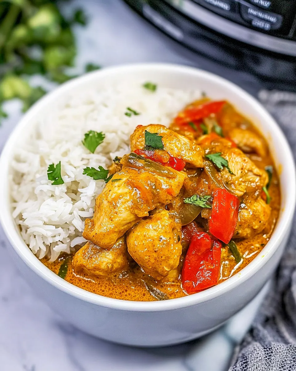 Easy Instant Pot Coconut Curry Chicken recipe photo