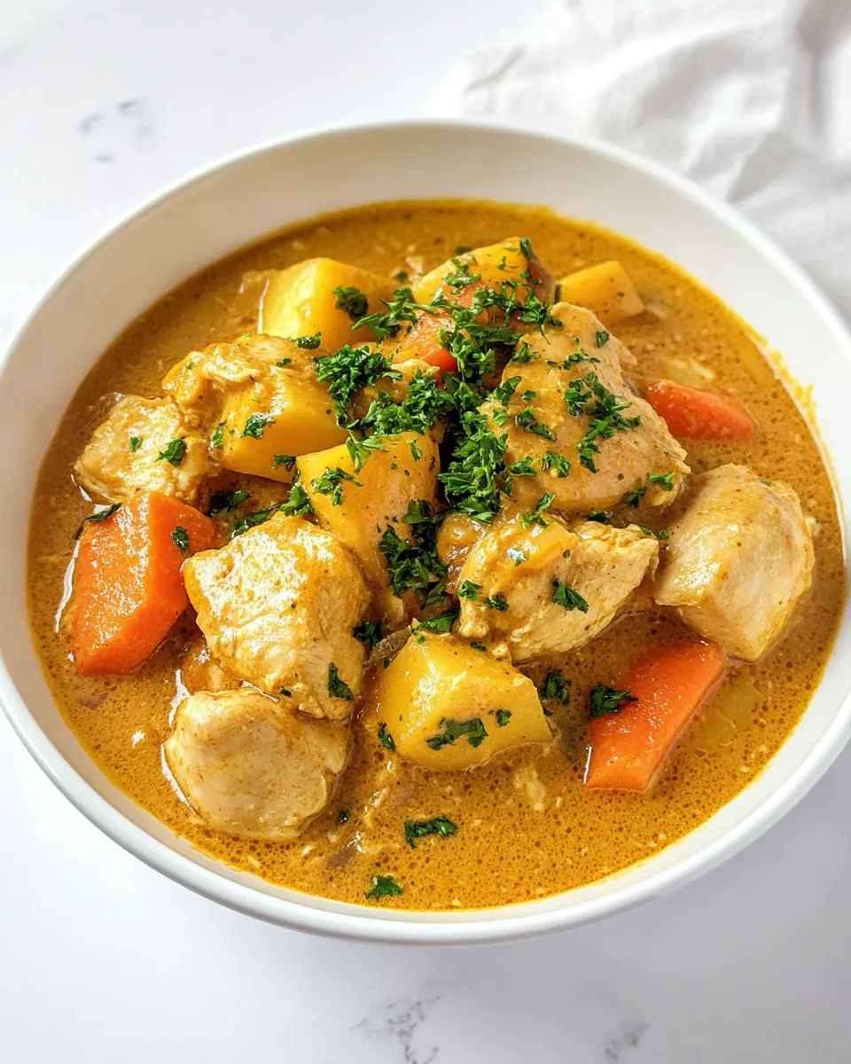 Homemade Instant Pot Thai Yellow Chicken Curry with Vegetables photo