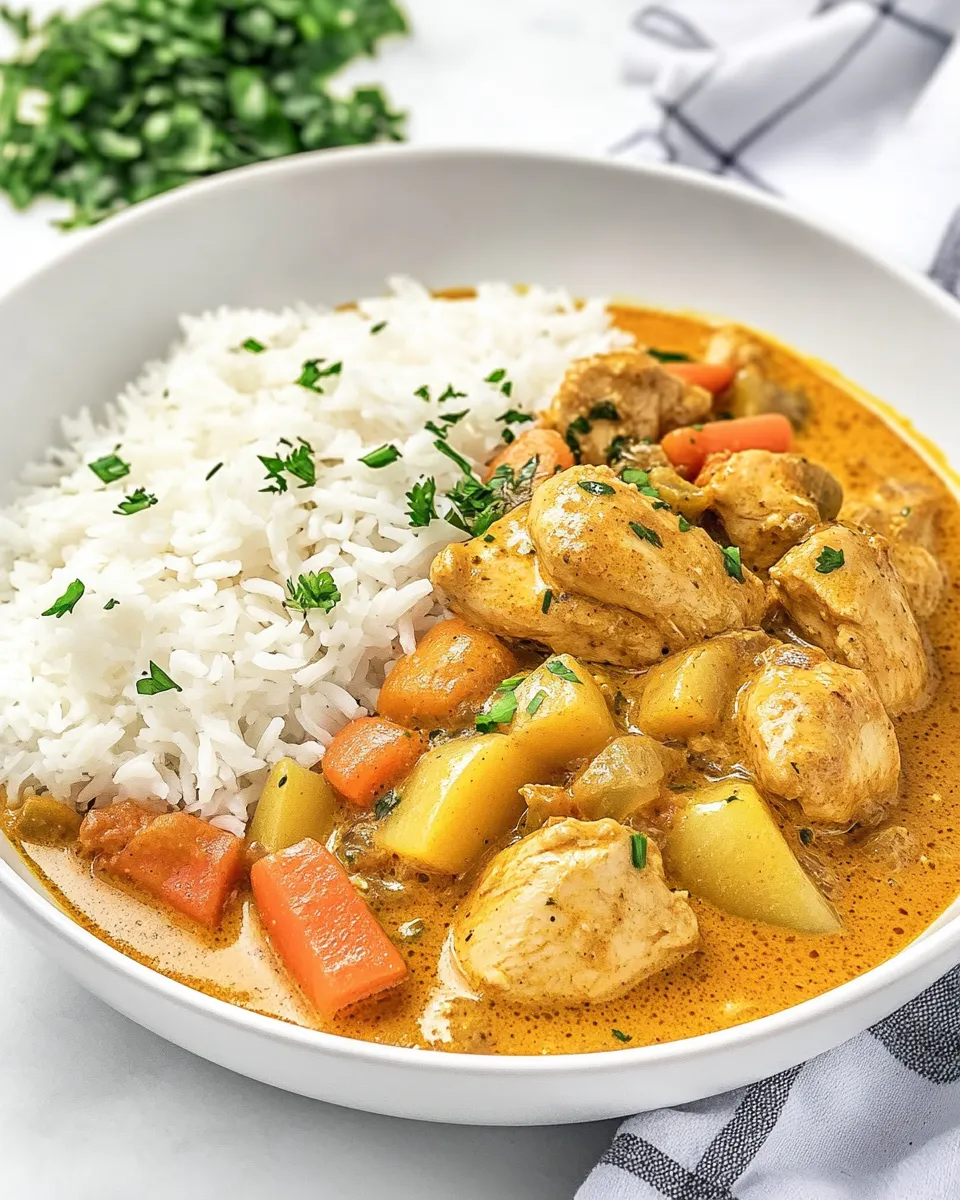 Delicious Instant Pot Thai Yellow Chicken Curry with Vegetables image