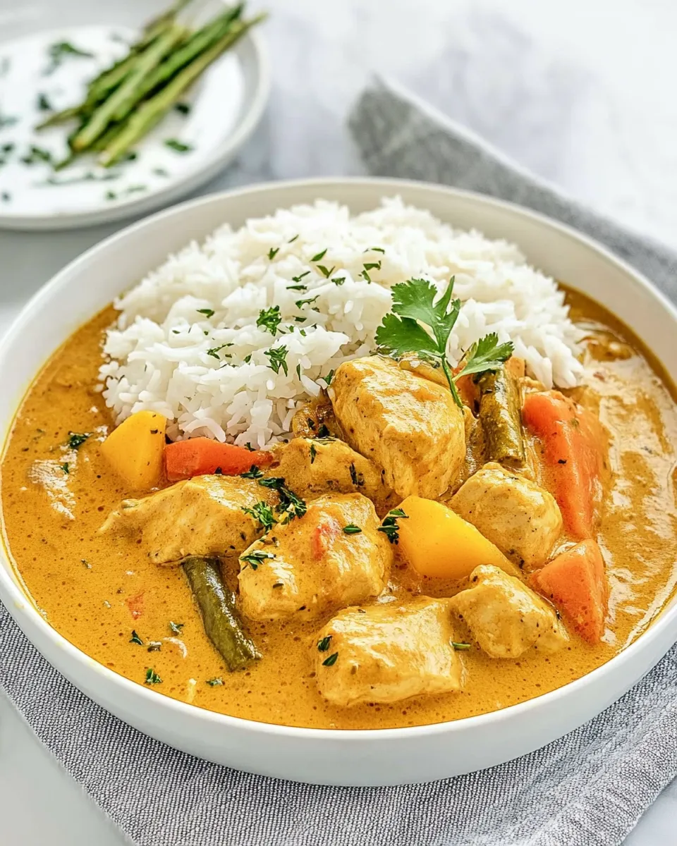 Best Instant Pot Thai Yellow Chicken Curry with Vegetables shot