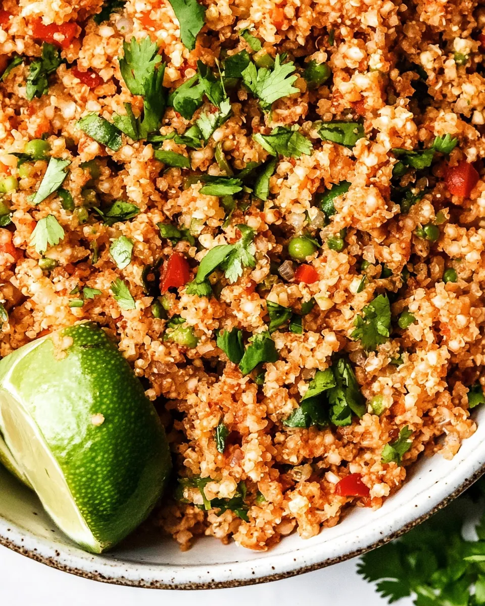 Delicious Keto Mexican Cauliflower Rice shot