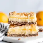 Homemade Lemon Bars with Kit Kat Crust photo