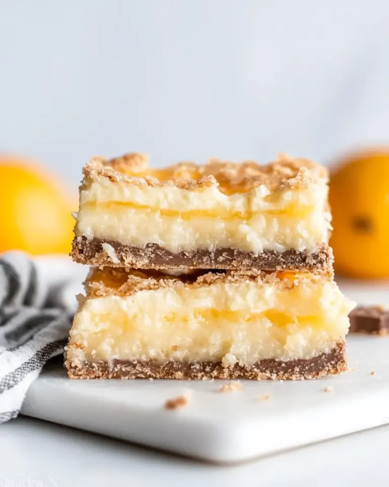 Homemade Lemon Bars with Kit Kat Crust photo