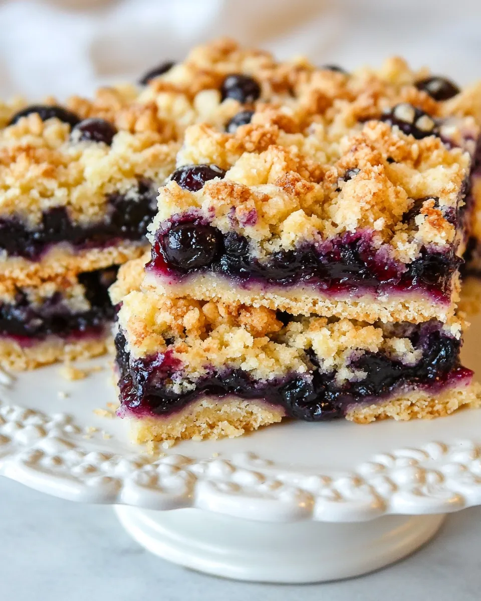 Homemade Lemon Blueberry Streusel Bars photo