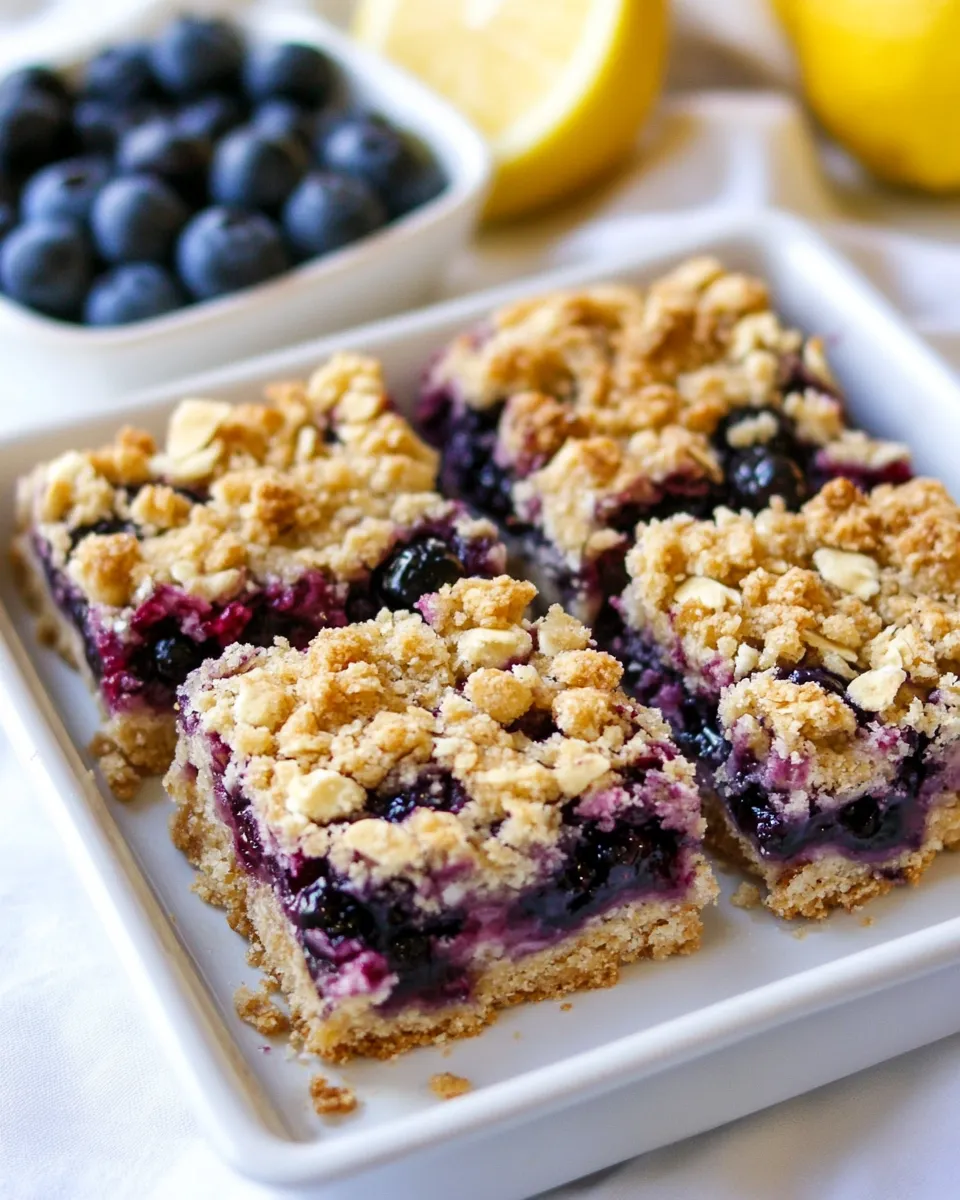 Easy Lemon Blueberry Streusel Bars picture
