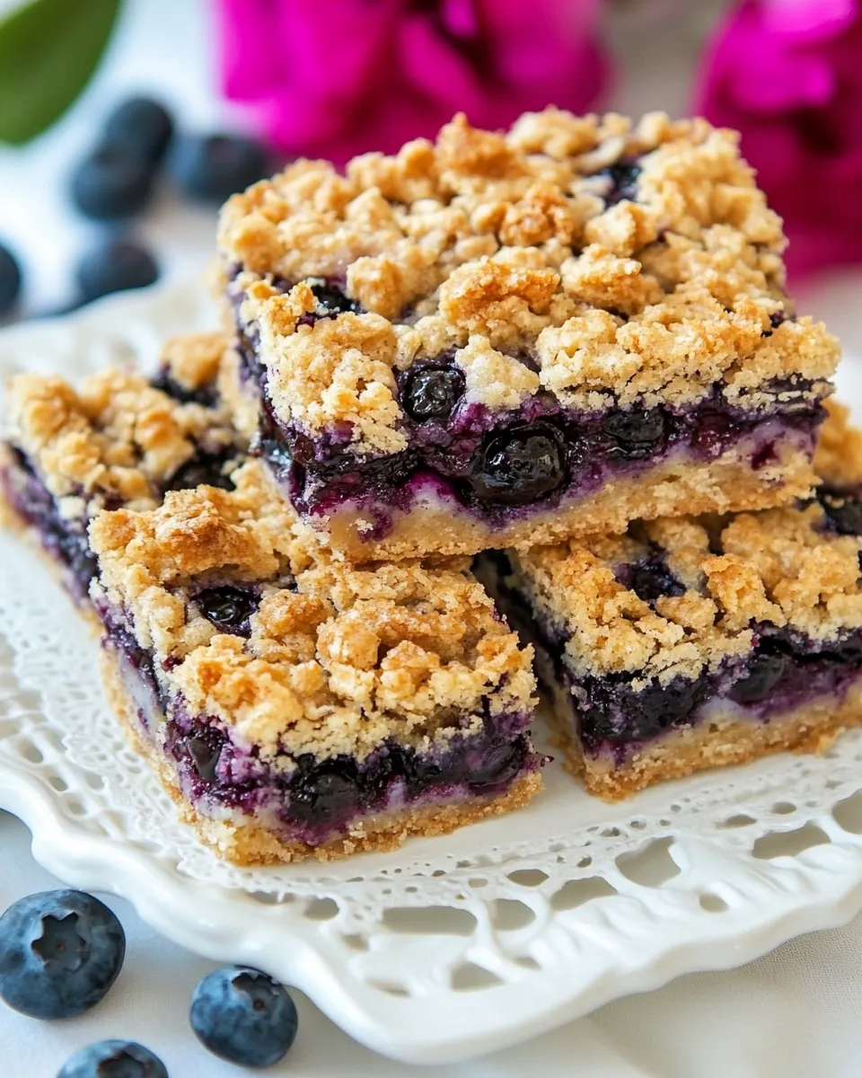 Delicious Lemon Blueberry Streusel Bars shot