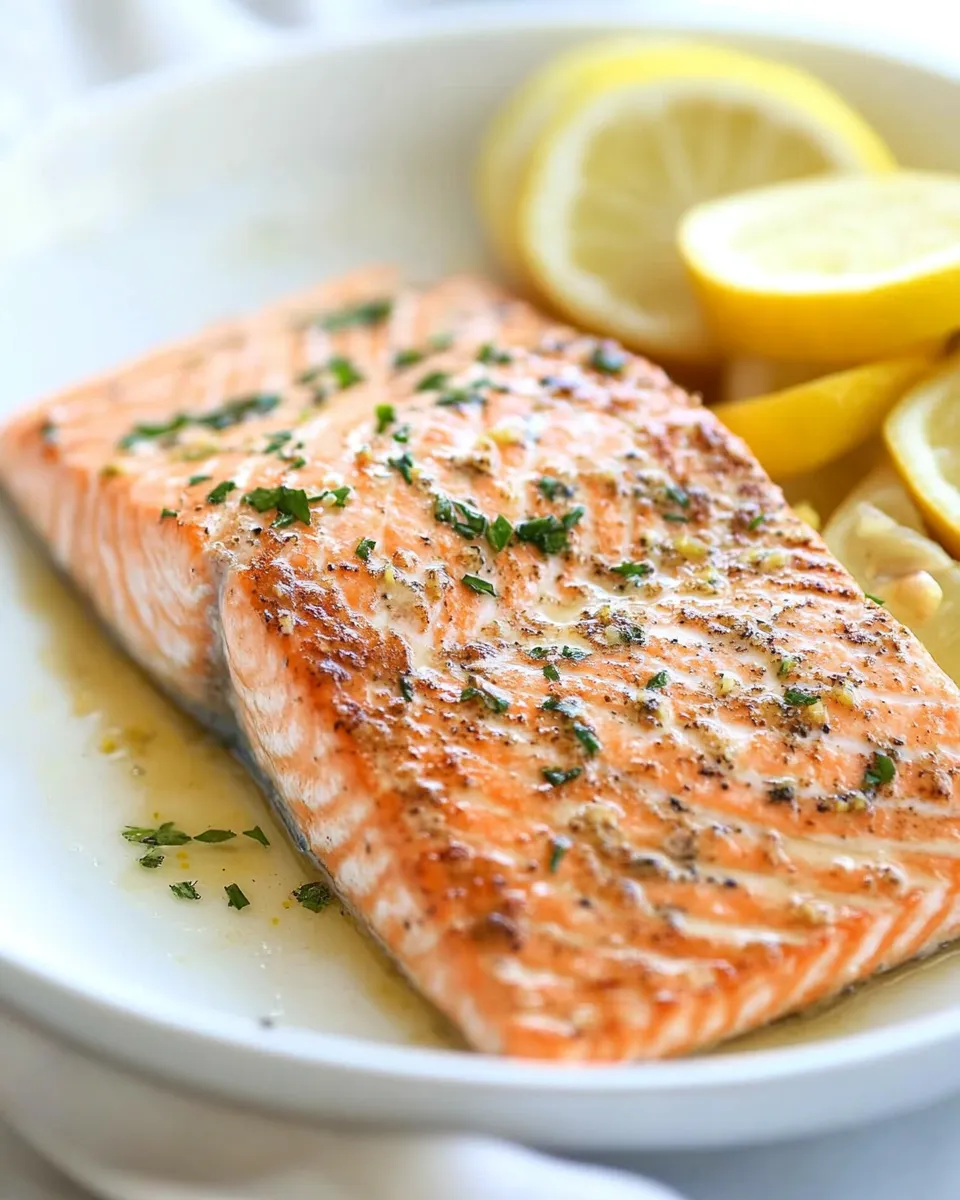 Classic Lemon Butter Baked Salmon image