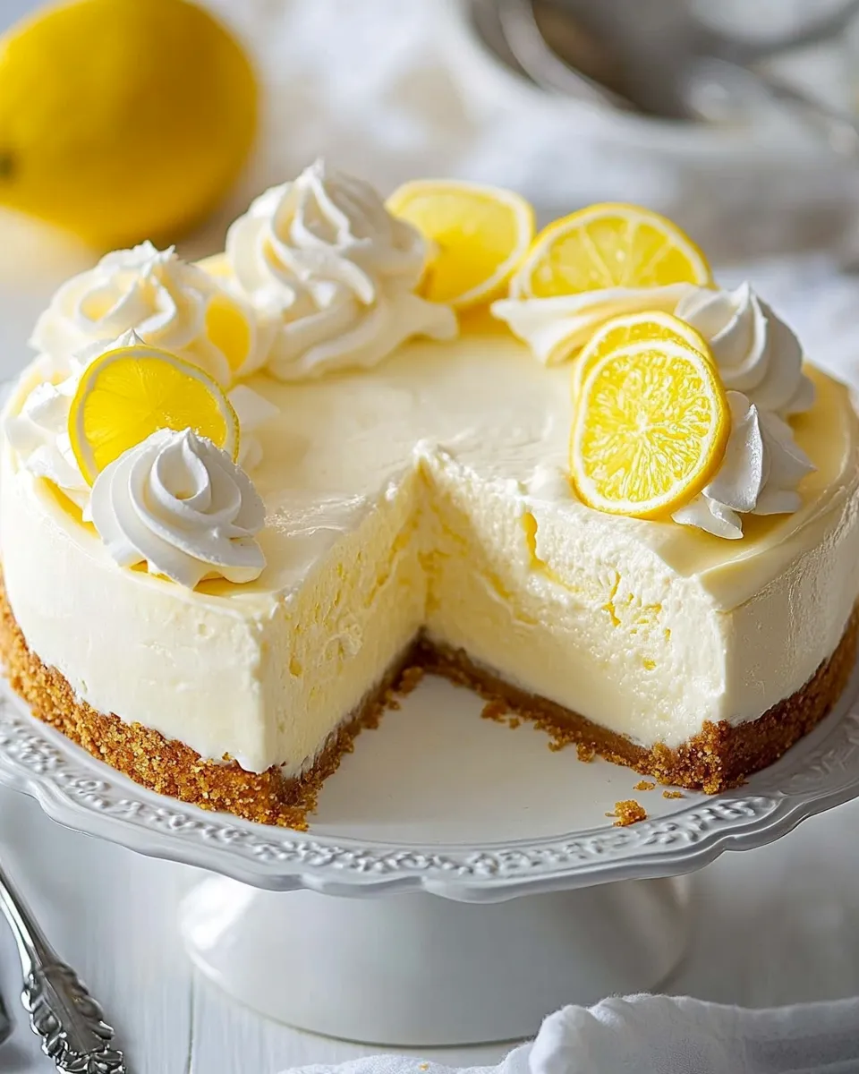 Homemade Lemon Cheesecake Recipe photo
