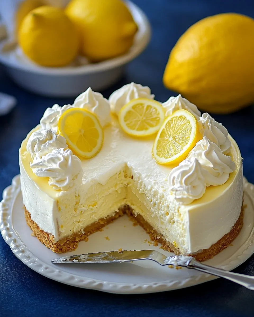 Delicious Lemon Cheesecake Recipe shot