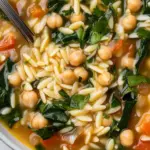 Homemade Lemon Chickpea Orzo Soup photo