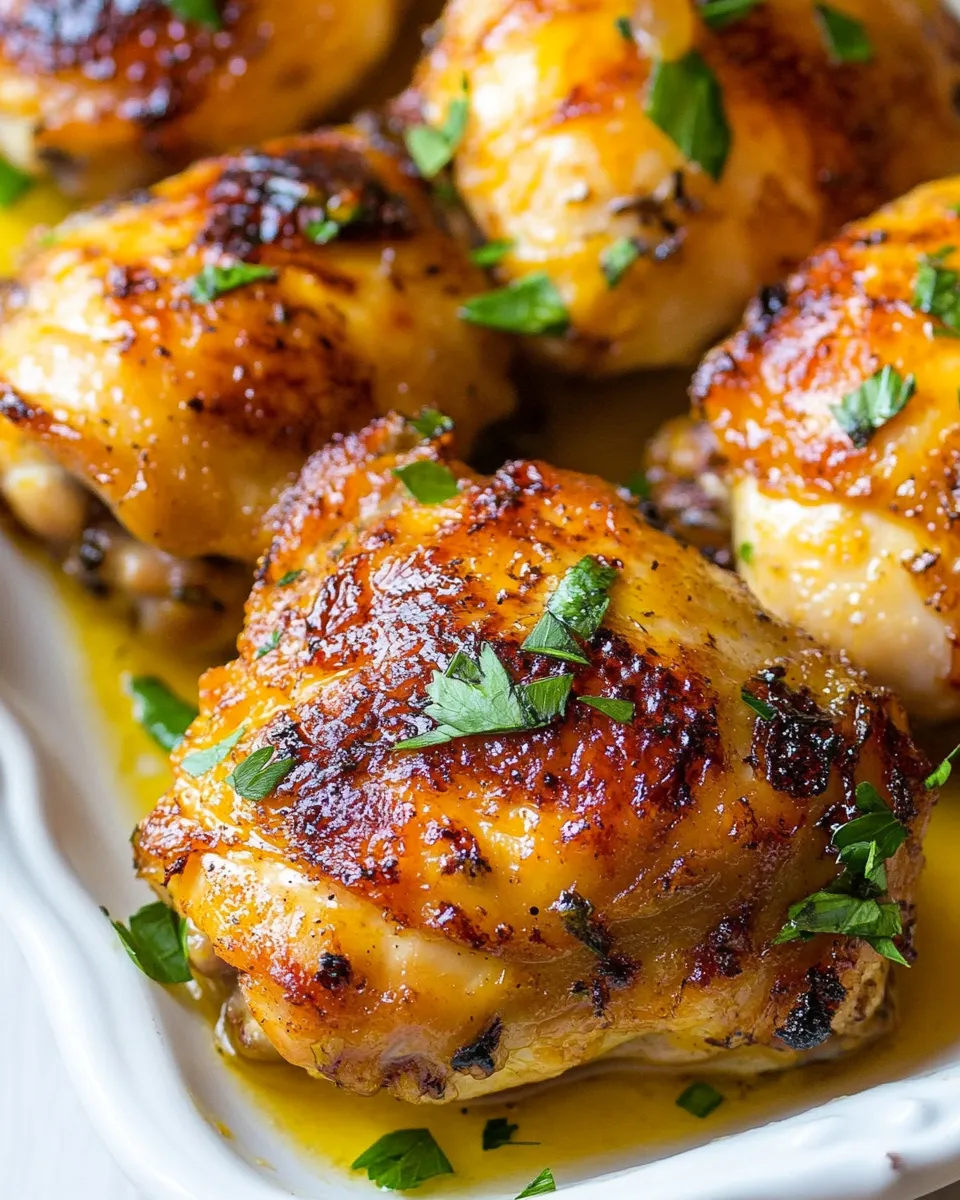 Easy Lemon Garlic Baked Chicken Thighs picture