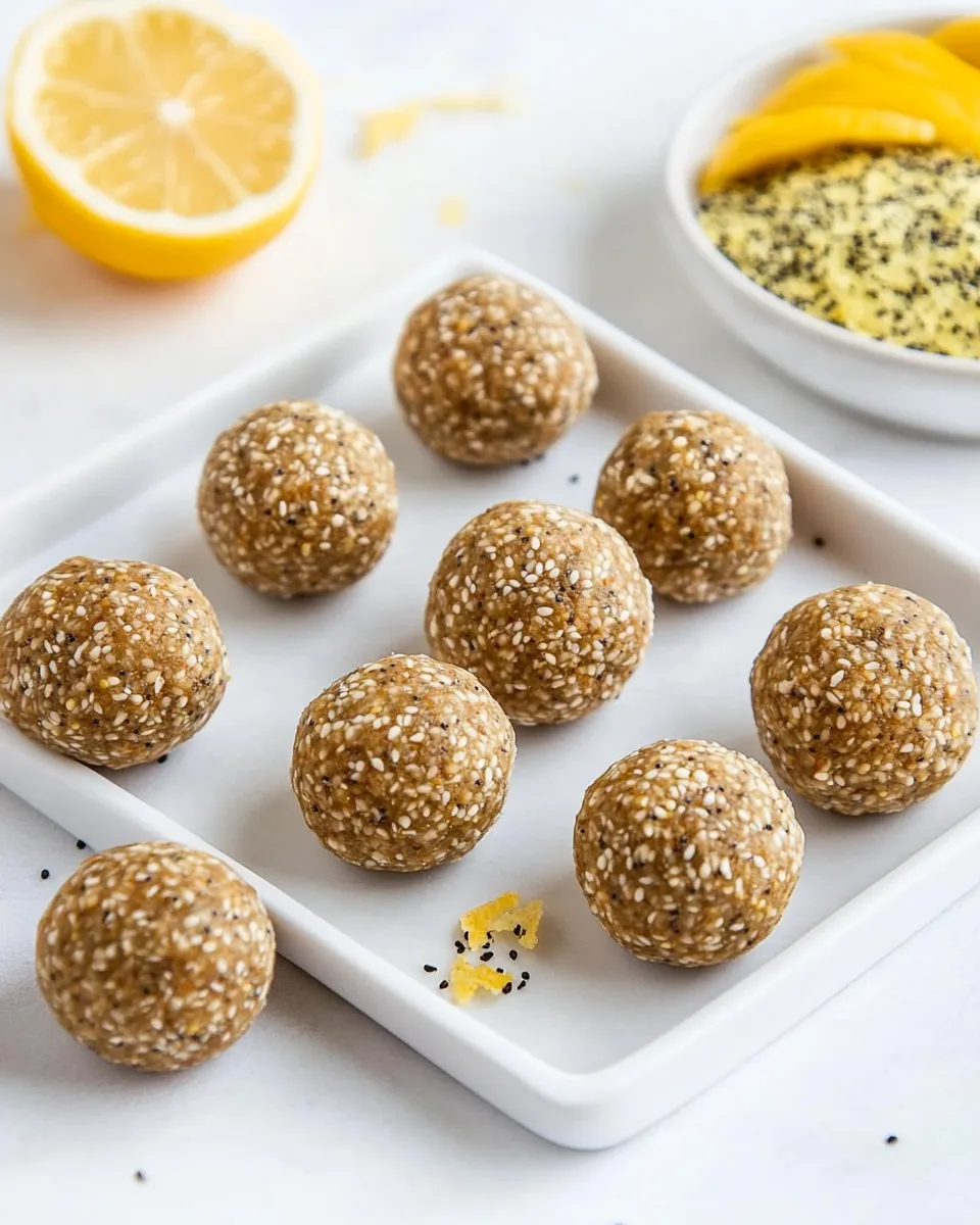 Homemade Lemon Poppy Seed Energy Balls photo