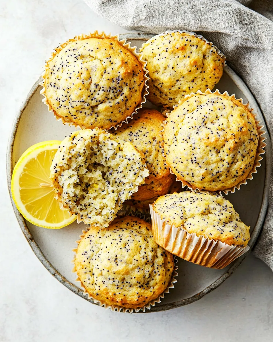Delicious Lemon Poppy Seed Muffins shot