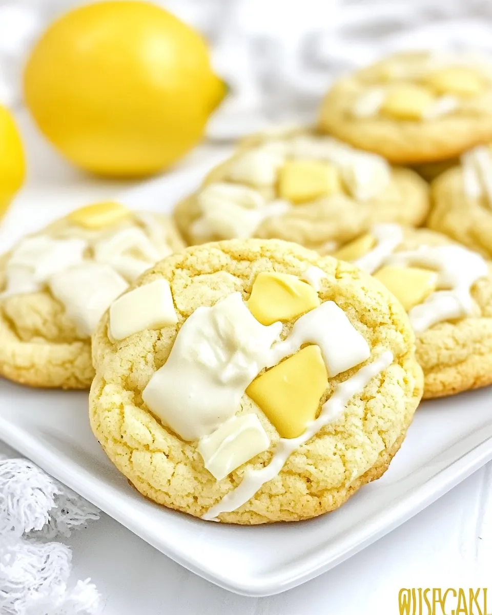 Classic Lemon White Chocolate Cake Mix Cookies image