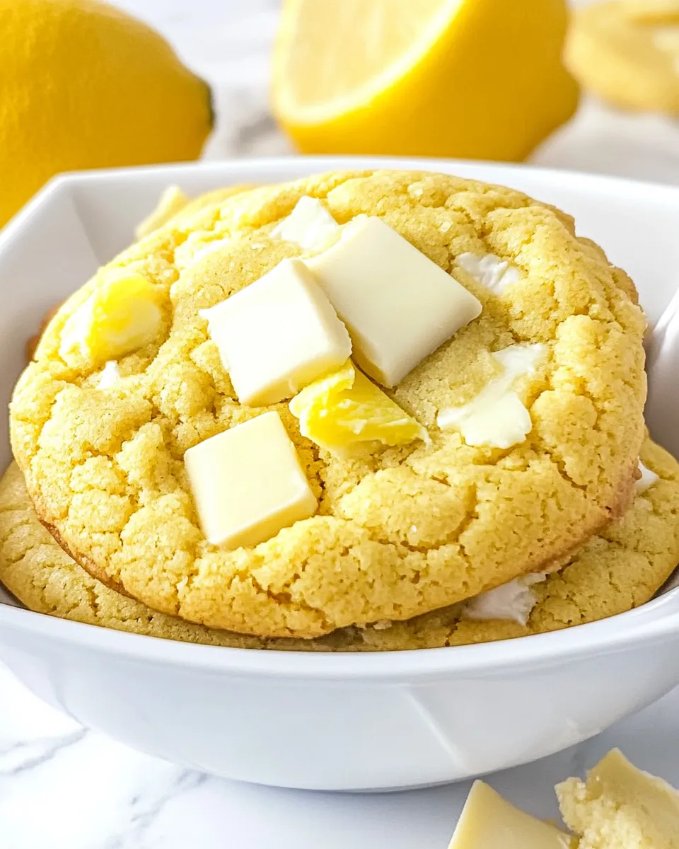Delicious Lemon White Chocolate Cake Mix Cookies shot