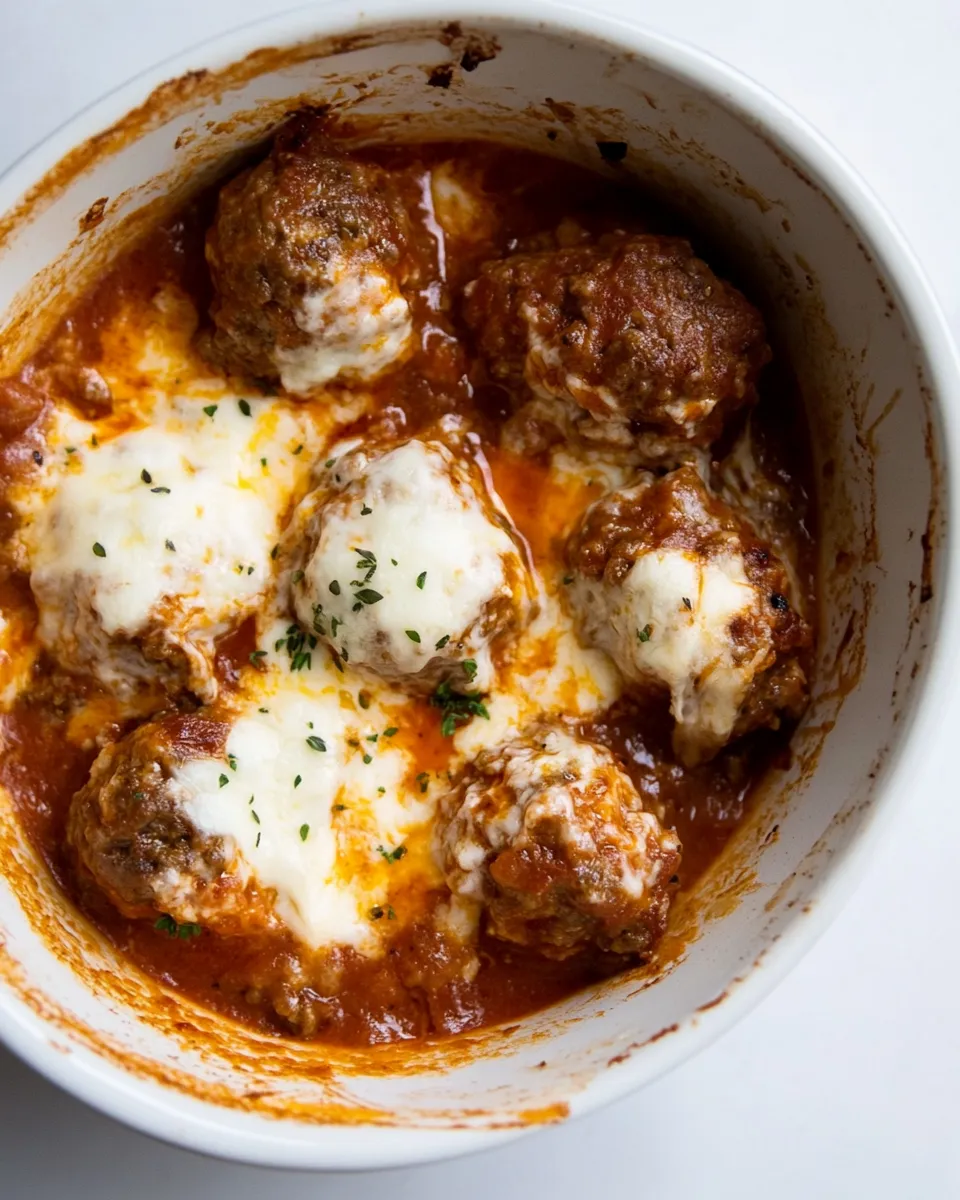 Classic Low-Carb Cheesy Meatball Casserole photo