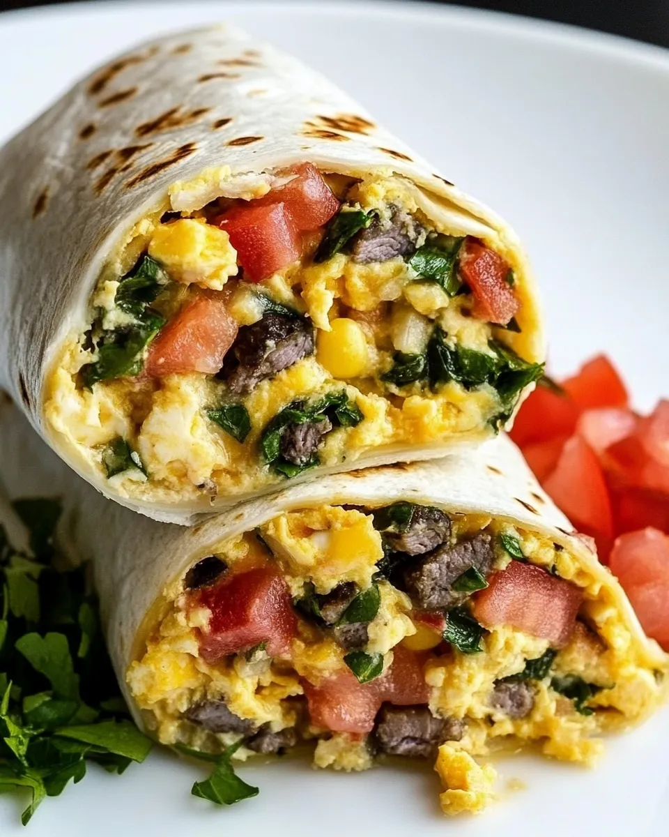Delicious Low Calorie High Protein Breakfast Burrito image