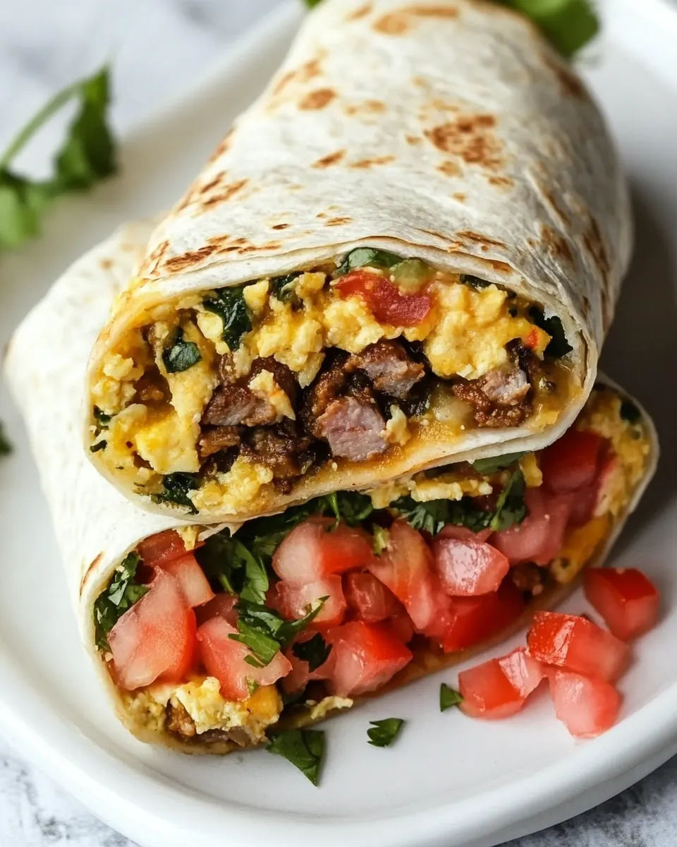 Quick Low Calorie High Protein Breakfast Burrito picture