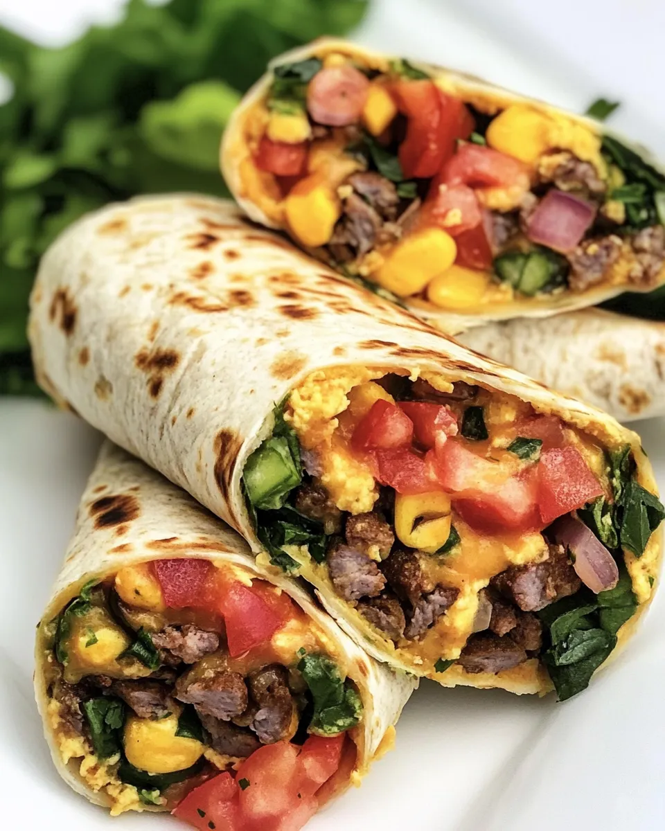 Best Low Calorie High Protein Breakfast Burrito shot