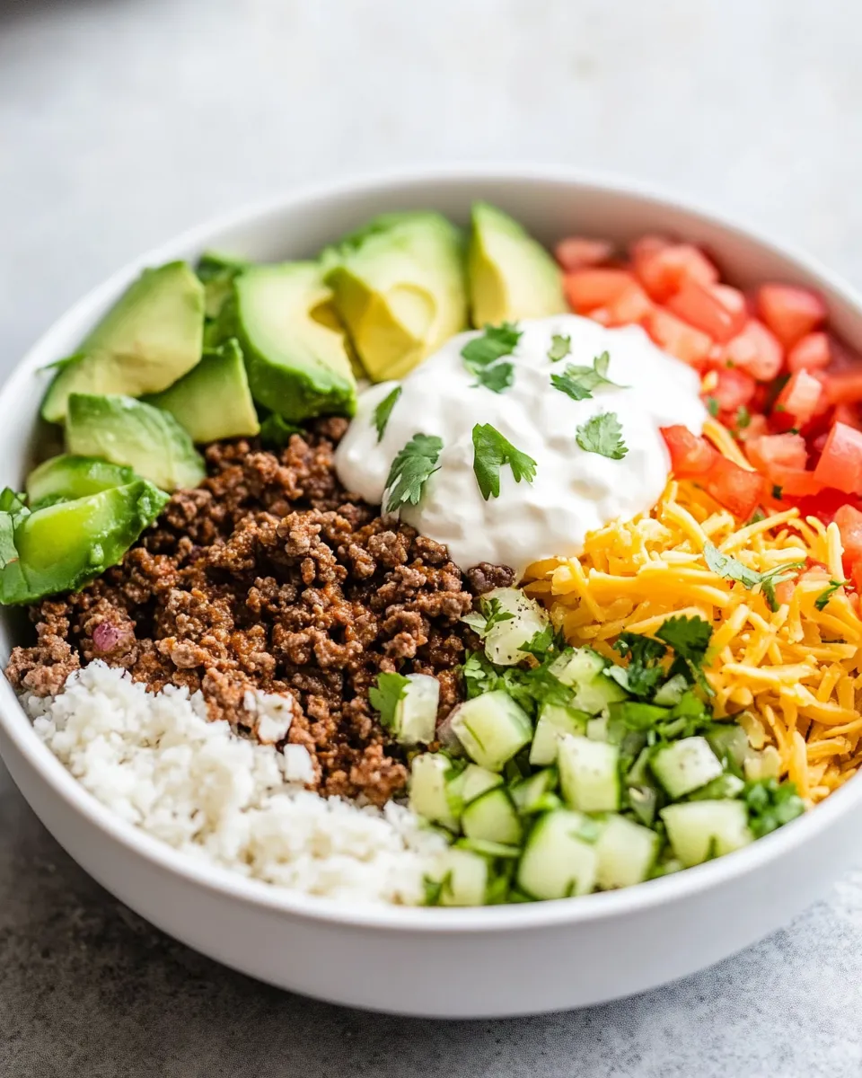 Classic Low Carb Taco Bowls image