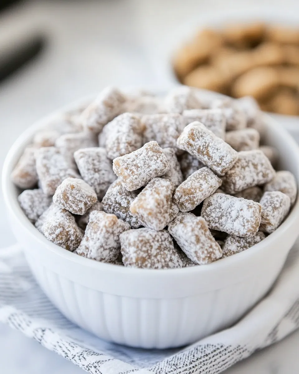 Delicious Lower Fat Muddy Buddies shot