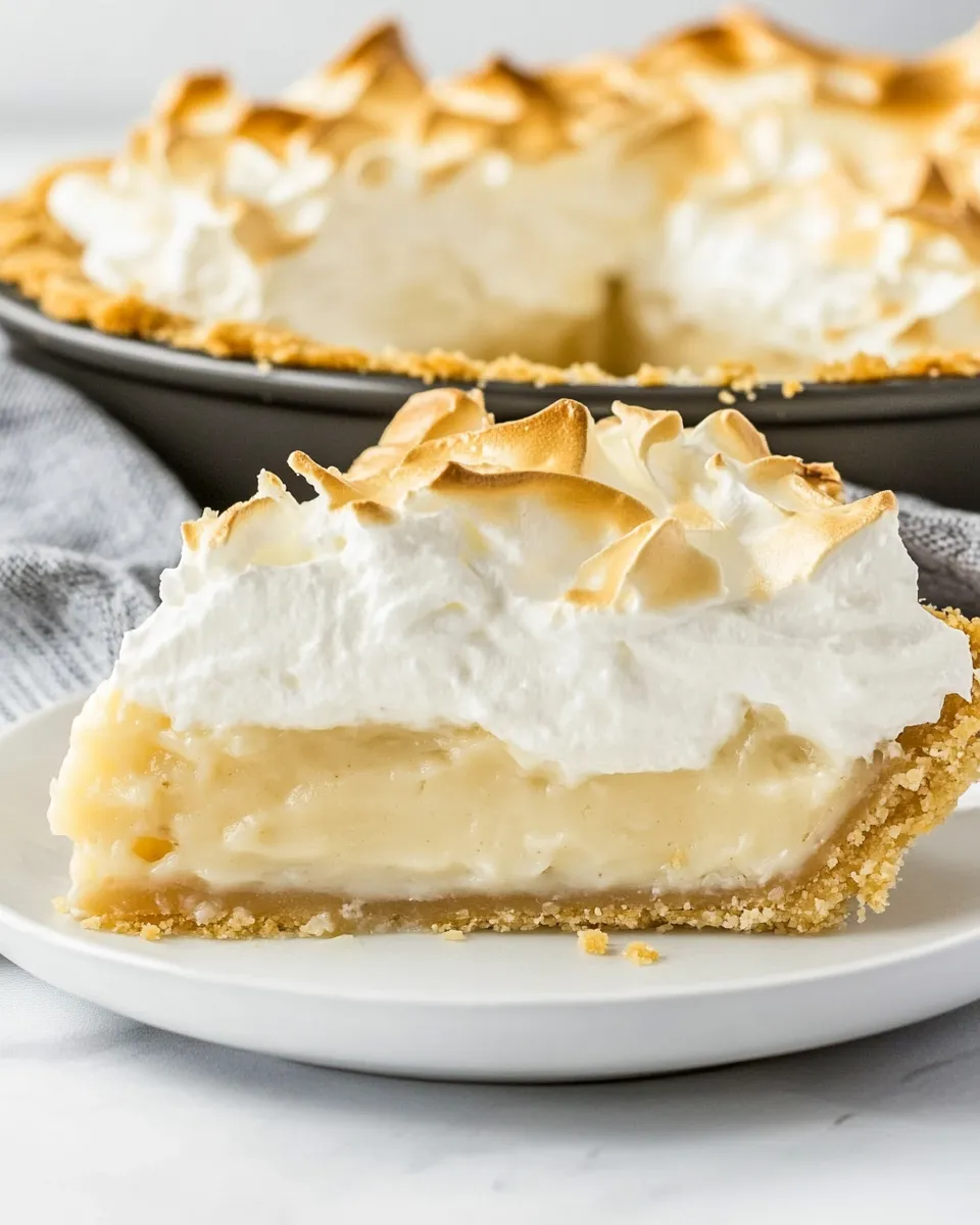 Homemade Lubys Coconut Meringue Pie Easy Copycat Recipe picture