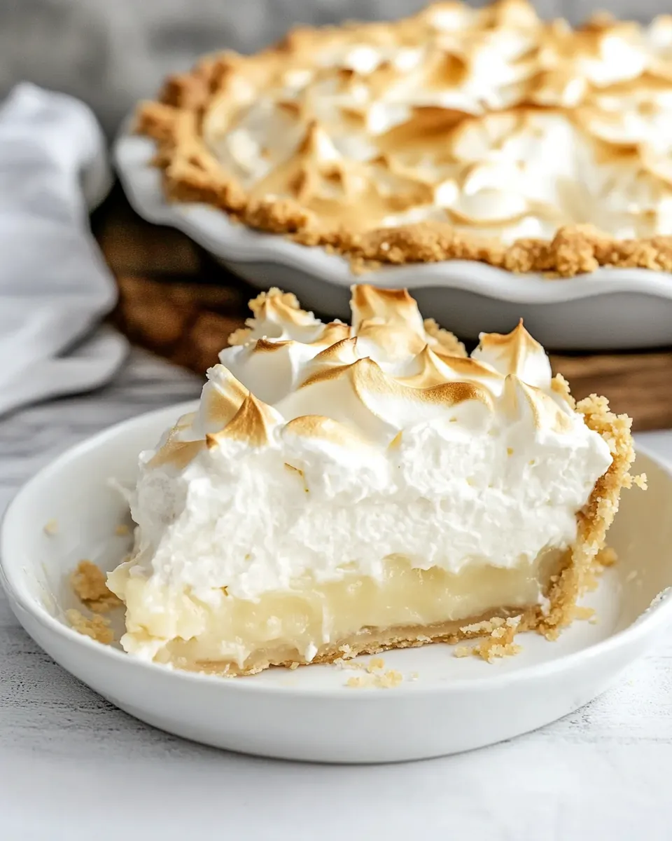 Easy Lubys Coconut Meringue Pie Easy Copycat Recipe image