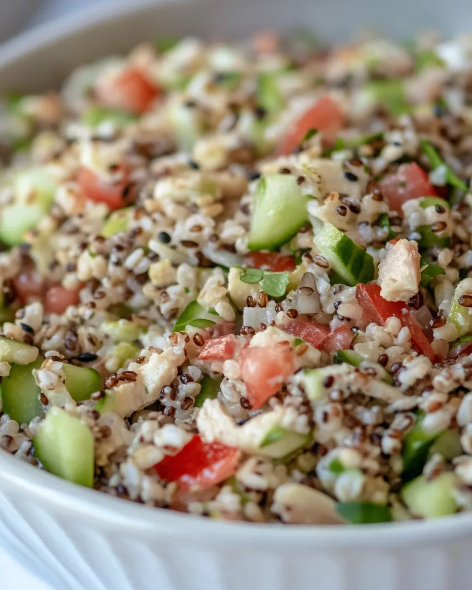 Delicious Macro Friendly Grain Salad shot