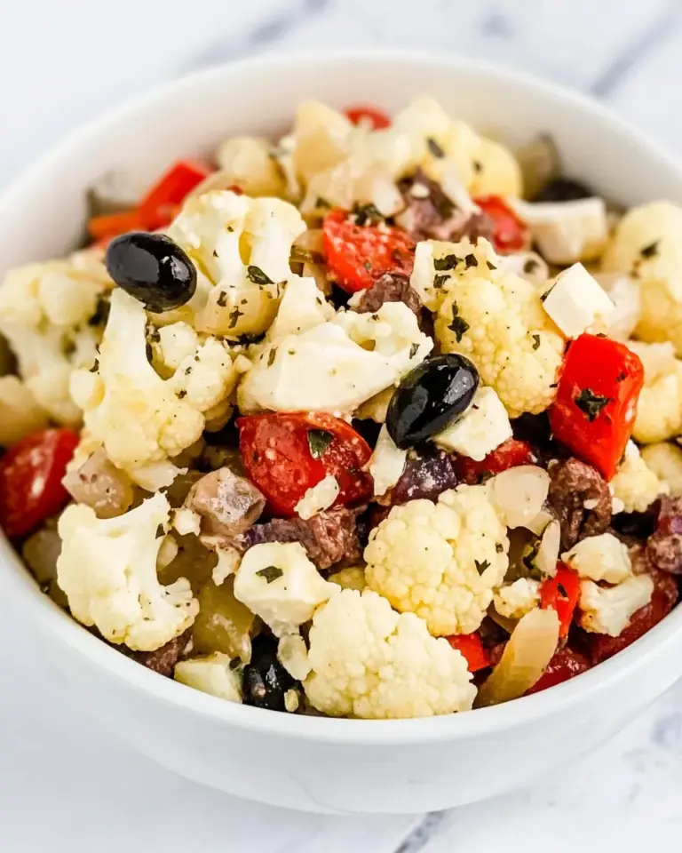 Homemade Marinated Cauliflower Antipasto Salad photo