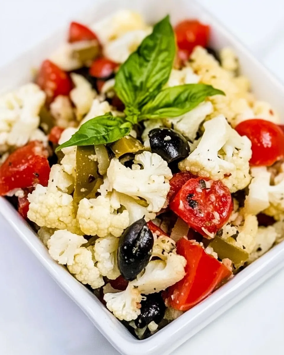 Classic Marinated Cauliflower Antipasto Salad image