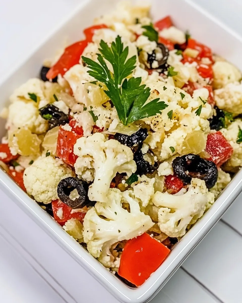 Easy Marinated Cauliflower Antipasto Salad recipe photo