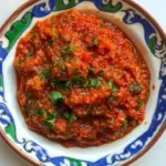 Homemade Matbucha recipe photo