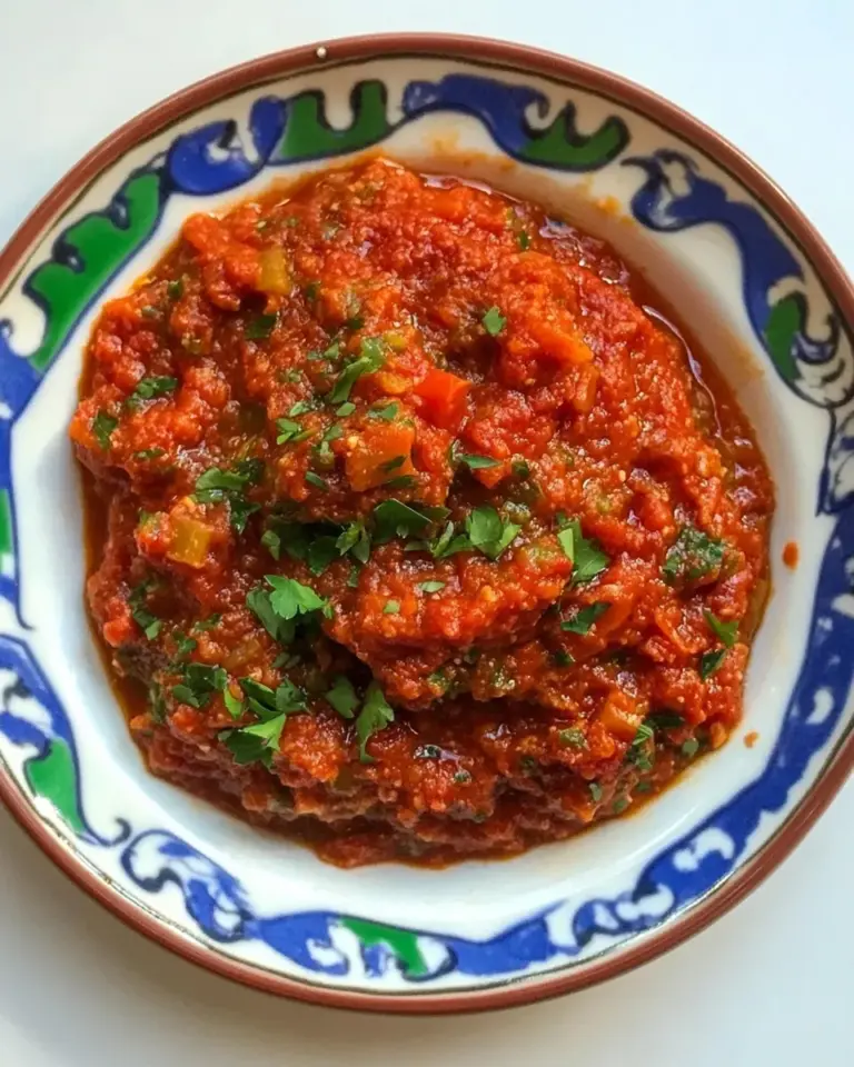 Homemade Matbucha recipe photo