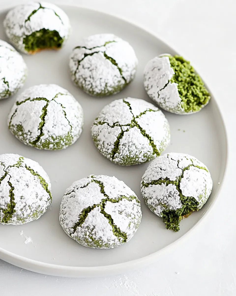 Classic Matcha Amaretti Cookies image