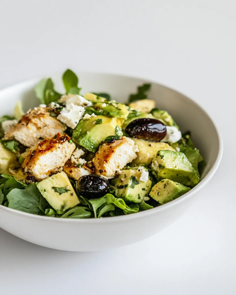Amazing Mediterranean Avocado Chicken Salad. dish image