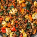 Homemade Mexican-Inspired Ground Beef and Cauliflower Skillet photo