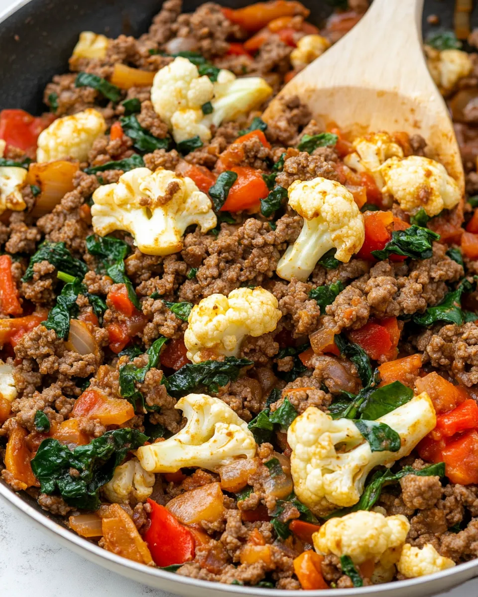 Easy Mexican-Inspired Ground Beef and Cauliflower Skillet picture